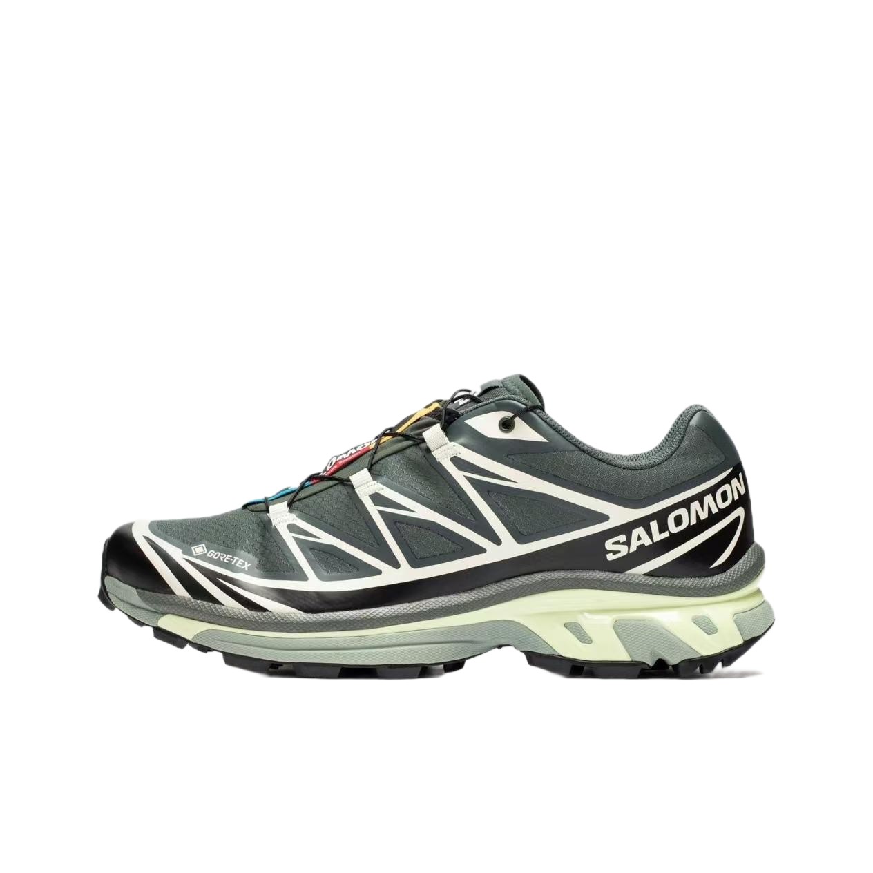 SALOMON XT-6 GTX Urban Grey Black & Lime Cream